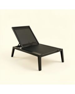 Elm Bluff Outdoor Lounge Chair - Black (synthetic illustration; no displayed measurements)