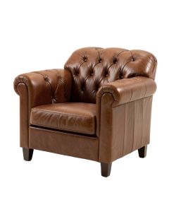 Caffrey 40 '' Wide Tufted Genuine Leather Top Grain Leather Armchair (synthetic illustration; no displayed measurements)