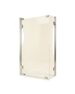 Unidoor 24 '' W X 72 '' H Hinged Frameless Shower Door With Clearmax™ Technology (synthetic illustration; no displayed measurements)