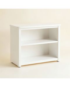 Hill Arc Low Bookcase - White (synthetic illustration; no displayed measurements)