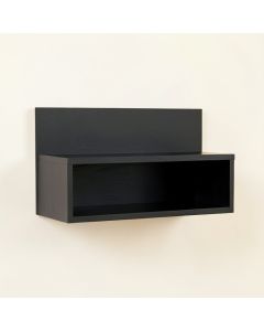Shore Bluff Wall-Mounted Shelf - Black (synthetic illustration; no displayed measurements)