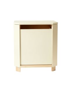 Fern Crest Freestanding Pull-Out Hamper Cabinet - Cream