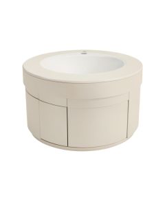 49 '' Double Bathroom Vanity Round With Sink (synthetic illustration; no displayed measurements)