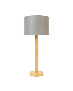 Bay Bluff Floor Lamp With A Plain Fabric Shade - Gray (synthetic illustration; no displayed measurements)