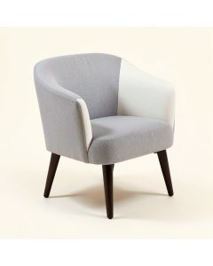 Angelyn Cotton Upholstered Parsons Chair In Gray/White (synthetic illustration; no displayed measurements)