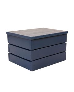 River Brook Closed Outdoor Storage Box - Navy (synthetic illustration; no displayed measurements)