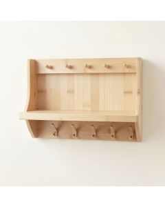 Holly Canyon Wall-Mounted Entryway Organizer Shelf - Beige (synthetic illustration; no displayed measurements)