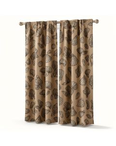 Ambesonne Sea Shells 2 Panel Curtain Set (synthetic illustration; no displayed measurements)