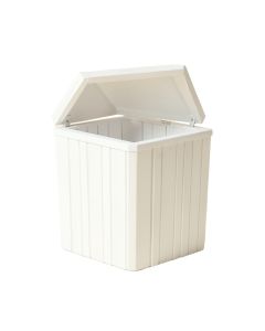 Maple Brook Closed Garden Compost Bin - White (synthetic illustration; no displayed measurements)