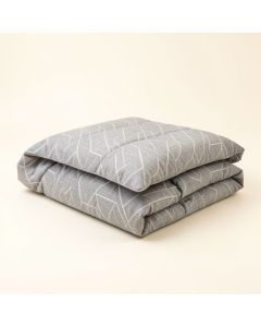 Henning Gray Geometric Linen Comforter (synthetic illustration; no displayed measurements)