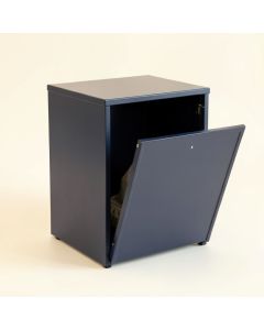 Willow Branch Freestanding Pull-Out Hamper Cabinet - Navy (synthetic illustration; no displayed measurements)