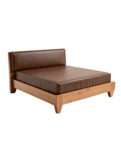 Milano Solid Wood Upholstered Low Profile Platform Bed