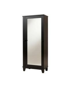 Kirklin Lockable Cabinet Organizer Storage Box Free Standing Jewelry Armoire With Mirror (synthetic illustration; no displayed measurements)