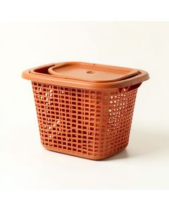 Reed Bluff Laundry Hamper - Terracotta (synthetic illustration; no displayed measurements)