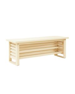 Flint Crest Narrow Outdoor Storage Bench - Ivory