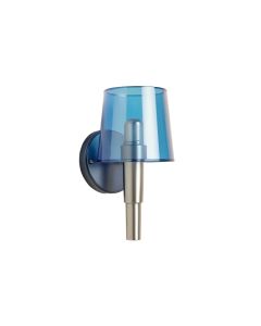Meadow Bridge Wall Sconce Mounted On A Plain Wall - Blue