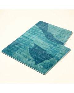 Abstract Wool Teal/Blue Indoor / Outdoor Area Rug (synthetic illustration; no displayed measurements)