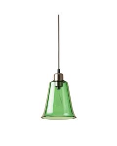Flint Canyon Pendant Light Suspended From One Plain Cable - Green