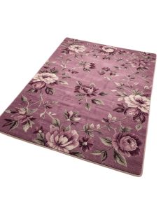 Surrell Floral Flatweave Plum Indoor / Outdoor Area Rug (synthetic illustration; no displayed measurements)
