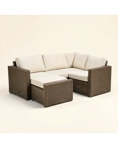 Alaze 4 Piece Outdoor Furniture Complete Patio Sofa Seating Group With Cushions (synthetic illustration; no displayed measurements)