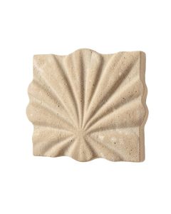 6 '' X 6 '' Seastone Cement Scallop Fossil Impression Decorative Accent Tile In Buff (synthetic illustration; no displayed measurements)