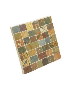 Olive Branch Random Sized Mosaic Tile (synthetic illustration; no displayed measurements)