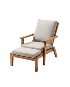 Norris Patio Chair With Cushion And Ottoman (synthetic illustration; no displayed measurements)