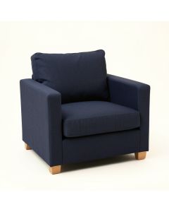 Bay Arc Upholstered Armchair (synthetic illustration; no displayed measurements)