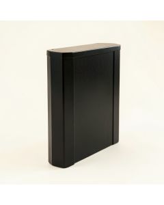 Ridge Arc Narrow Outdoor Storage Bench - Black (synthetic illustration; no displayed measurements)