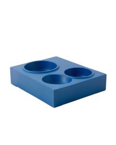 Sage Brook Pet Feeding Stand With Two Plain Empty Bowls - Blue
