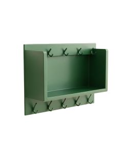 Field Crossing Wall-Mounted Entryway Organizer Shelf - Green (synthetic illustration; no displayed measurements)