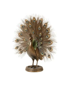 Armanno Outdoor Animal Peacock Metal Garden Statue