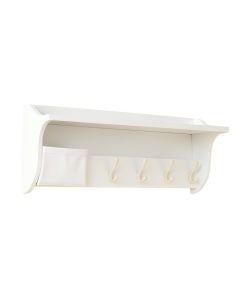 Elm Crossing Wall-Mounted Entryway Organizer Shelf - White