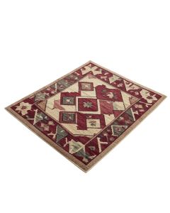 Edinburg Geometric Hand-Tufted Wool Plum Area Rug