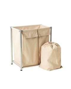 Aspen Crest Laundry Sorting Station With Plain Removable Bags - Beige
