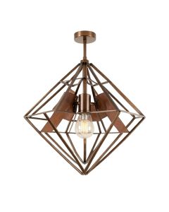 Bolger Geometric Tiered Chandelier With Leather Accents (synthetic illustration; no displayed measurements)