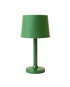 Laurel Crest Table Lamp With A Plain Fabric Shade - Green