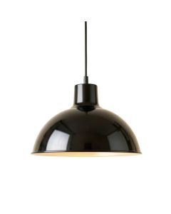 Slate Bend Pendant Light Suspended From One Plain Cable - Black (synthetic illustration; no displayed measurements)