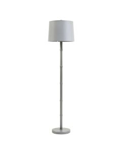 Fern Dale Floor Lamp With A Plain Fabric Shade - Gray