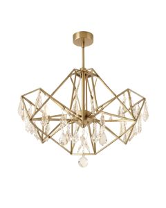 Gillespie 3 - Light Unique Geometric Chandelier With Crystal Accents (synthetic illustration; no displayed measurements)