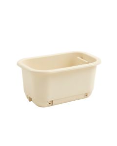 Holly Branch Empty Railing Planter With Integral Brackets - Ivory (synthetic illustration; no displayed measurements)