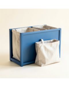 Dune Brook Laundry Sorting Station With Plain Removable Bags - Blue (synthetic illustration; no displayed measurements)