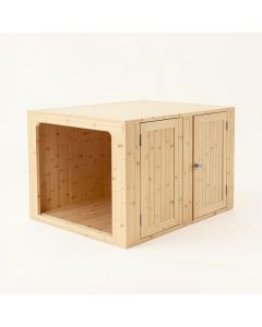 Alder Edge Empty Furniture-Style Litter Enclosure - Beige (synthetic illustration; no displayed measurements)