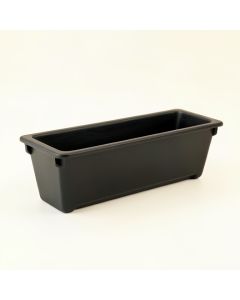 Clay Dale Empty Railing Planter With Integral Brackets - Black (synthetic illustration; no displayed measurements)