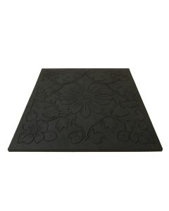 Tangier Scroll Floral 30 In . X 18 In . Non-Slip Outdoor Door Mat
