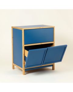 Flint Canyon Freestanding Pull-Out Hamper Cabinet - Blue (synthetic illustration; no displayed measurements)