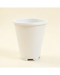 Cove Canyon Empty Railing Planter With Integral Brackets - White (synthetic illustration; no displayed measurements)