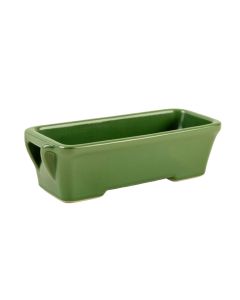 Heath Branch Empty Railing Planter With Integral Brackets - Green (synthetic illustration; no displayed measurements)