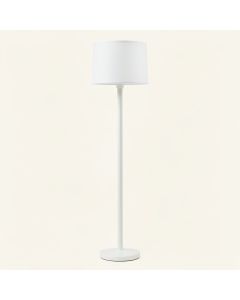 Laurel Dale Floor Lamp With A Plain Fabric Shade - White (synthetic illustration; no displayed measurements)