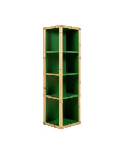 Olive Crest Narrow Cubby Tower - Green (synthetic illustration; no displayed measurements)